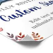 Klein pompoen Baby shower aangepaste teken Poster (Hoek)