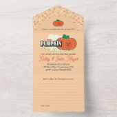 Klein pompoen Baby shower Alles in een All In One Uitnodiging (Binnen)