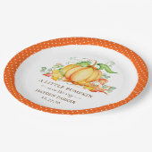 Klein pompoen Baby shower papier Bord (Gekanteld)