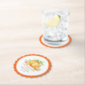 Klein pompoen Baby shower papier Bord Kartonnen Onderzetters (Insitu)