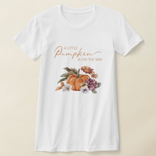 Klein pompoen Baby shower T-shirt (Laagn)