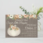 Klein pompoen bloemig Baby shower Kaart (Staand voorkant)