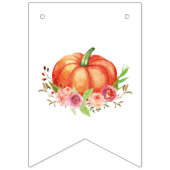 Klein pompoen bloemig Baby shower Vlaggetjes (Eerste vlag)