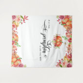 Klein pompoen bloemig Baby shower Wandkleed (Voorkant (horizontaal))