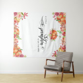 Klein pompoen bloemig Baby shower Wandkleed (In Situ (horizontaal))