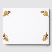 Klein pompoen Sinaasappel Baby shower Gastenboek (Achterkant)