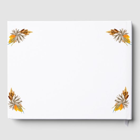 Klein pompoen Sinaasappel Baby shower Gastenboek (Achterkant)