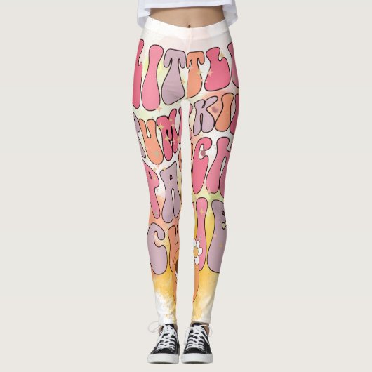 Klein pompoenlapje schatje leggings (Voorkant)