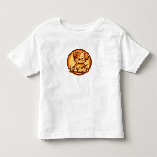 Klein Poppetje Cute Retro Patch Peuter T-Shirt (Voorkant)