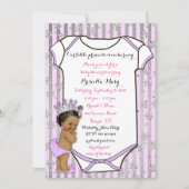 Klein Prinses Baby Shower Uitnodiging, trendy, chi Kaart (Voorkant)