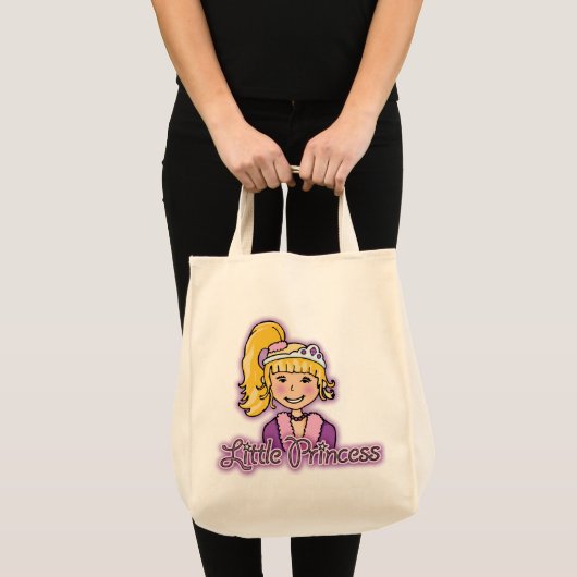 Klein prinses blond haar tote bag (Voorkant (product))