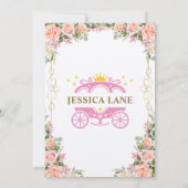 Klein Prinses Sprookjes Kasteel Meisje Baby Shower Kaart (Achterkant)