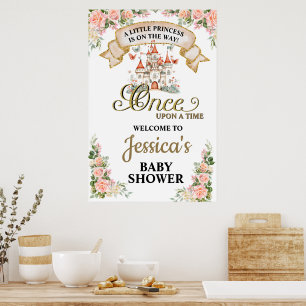 Klein Prinses Sprookjeskasteel Meisje Baby Borrel Poster