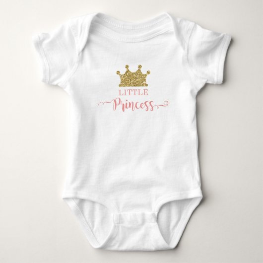 Klein prinses Tutu-body, Roze en Goud Romper (Voorkant)