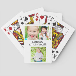 Klein prinsesje van opa 3 foto kleindochter pokerkaarten