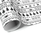 Klein Print Wit en Zwart F-35 Sweater Patroon Cadeaupapier (Rol Hoek)