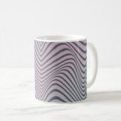 Klein psychedelische achtergrond. Zebra beschermst Koffiemok (Voorkant rechts)