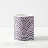 Klein psychedelische achtergrond. Zebra beschermst Koffiemok (Center)
