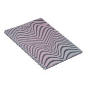 Klein psychedelische achtergrond. Zebra beschermst Notitieboek (Rechterzijde)