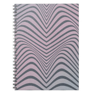 Klein psychedelische achtergrond. Zebra beschermst Notitieboek