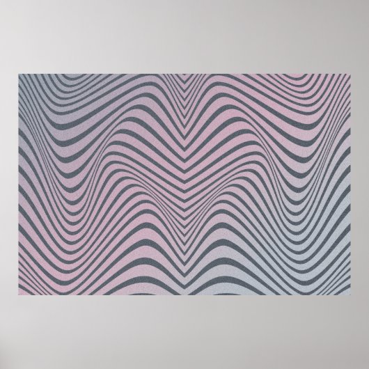 Klein psychedelische achtergrond. Zebra beschermst Poster (Voorkant)