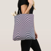 Klein psychedelische achtergrond. Zebra beschermst Tote Bag (Dichtbij)