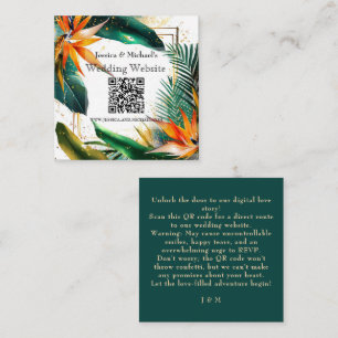 Klein, QR-code Birds of Paradise Bliss Website Informatiekaartje