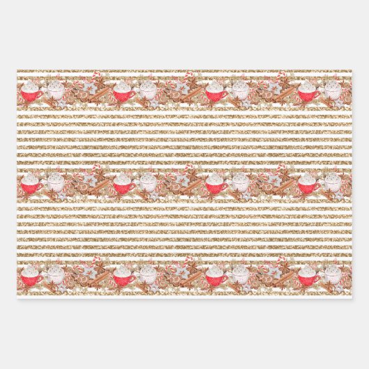 Klein rendier met kerstboompapier inpakpapier vel (Voorkant)