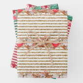 Klein rendier met kerstboompapier inpakpapier vel (In situ)