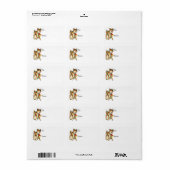 klein rendier vrolijk kerstcadeau Label (Full Sheet)