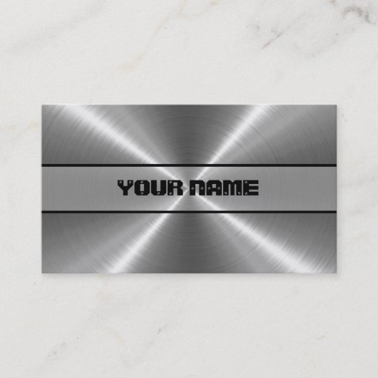 Klein roestvrij staal visitekaartje (Voorkant)