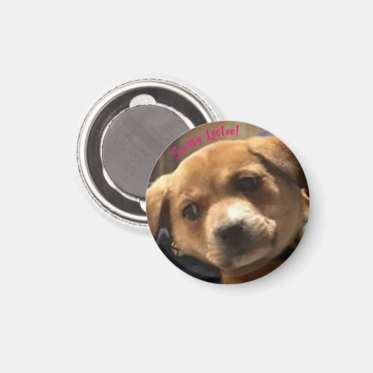 Klein, rond Sassy Leeloo! Magneet (Voorkant / Achterkant)