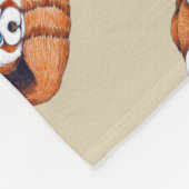 Klein rood beer op bruin fleece deken (Hoek)