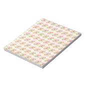 Klein rood bloem quiltblok notitieblok (Linkerzijde)
