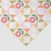 Klein rood bloem quiltblok tissuepapier (Detail)