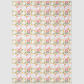 Klein rood bloem quiltblok tissuepapier (Voorkant)