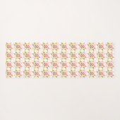 Klein rood bloem quiltblok yogamat (Achterkant (horizontaal))