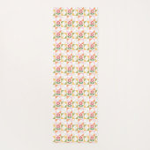 Klein rood bloem quiltblok yogamat (Achterkant)