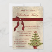 Klein, rood, bomen en kerstfeest kaart (Voorkant)