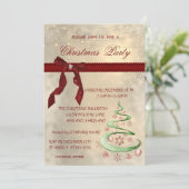 Klein, rood, boom, winkelfeest kaart (Staand voorkant)