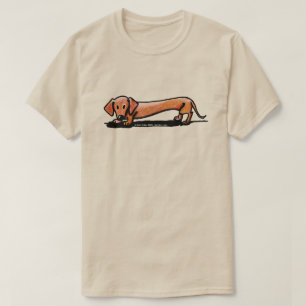 Klein rood Doxie T-shirt