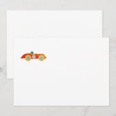 Klein rood draagster voor raceauto, 1 zaterdag kaart (Voorkant / Achterkant)