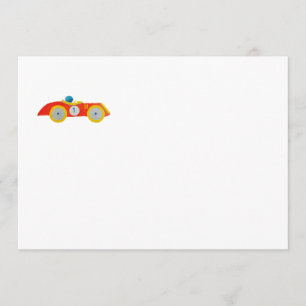 Klein rood draagster voor raceauto, 1 zaterdag kaart