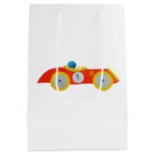 Klein rood draagster voor raceauto, 1 zaterdag medium cadeauzakje (Achterkant)