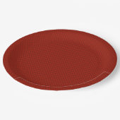Klein rood geometrisch patroon papieren bordje (Gekanteld)