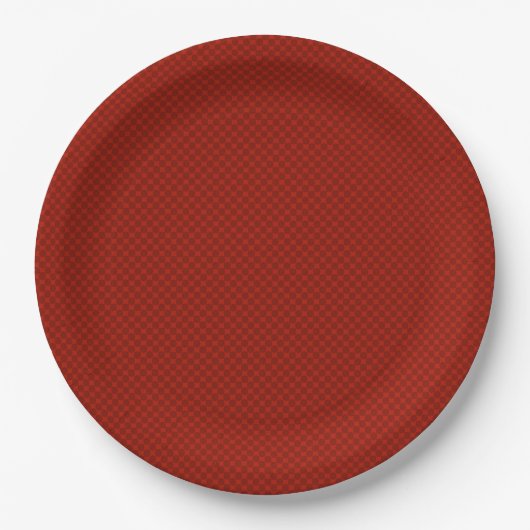 Klein rood geometrisch patroon papieren bordje (Voorkant)