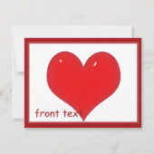 Klein rood hart (Jouw tekst toevoegen) Kaart (Voorkant)