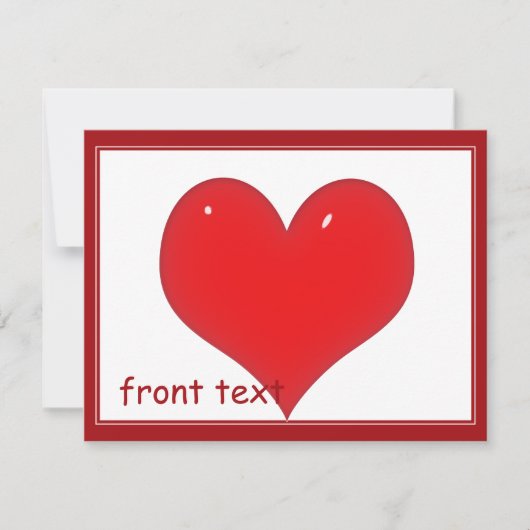 Klein rood hart (Jouw tekst toevoegen) Kaart (Voorkant)