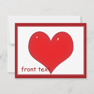 Klein rood hart (Jouw tekst toevoegen) Kaart