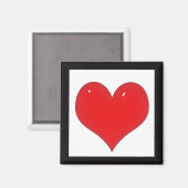 Klein rood hart (Jouw tekst toevoegen) Magneet (Voorkant / Achterkant)